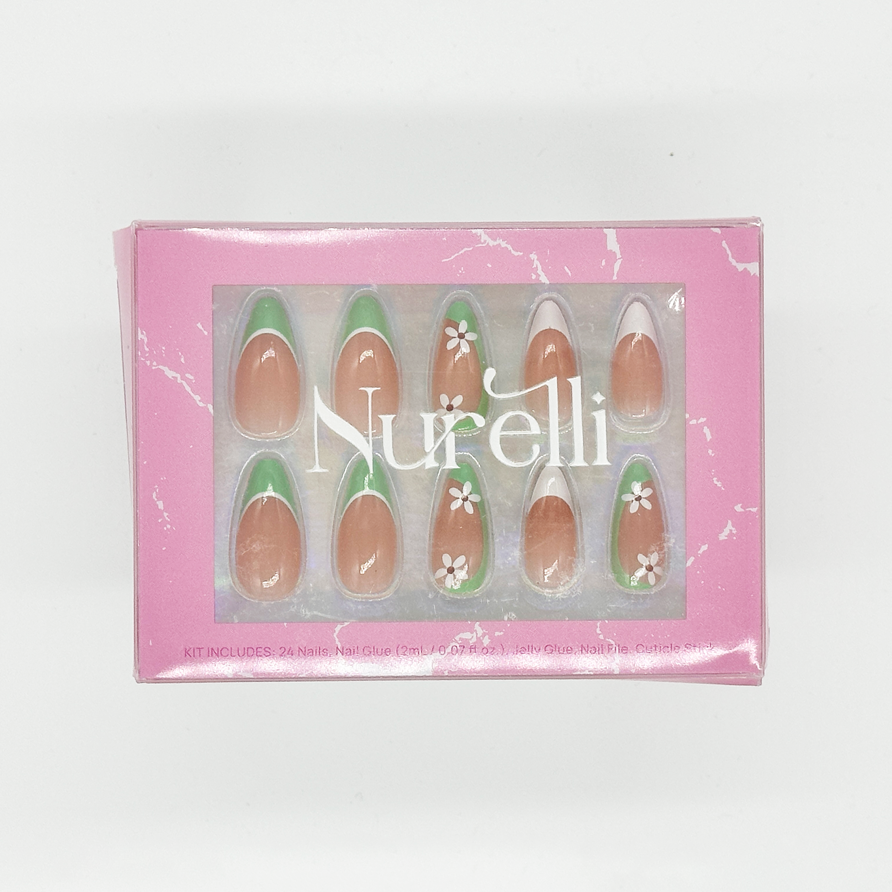 Cucumber Daisies | 24pc Nail Set