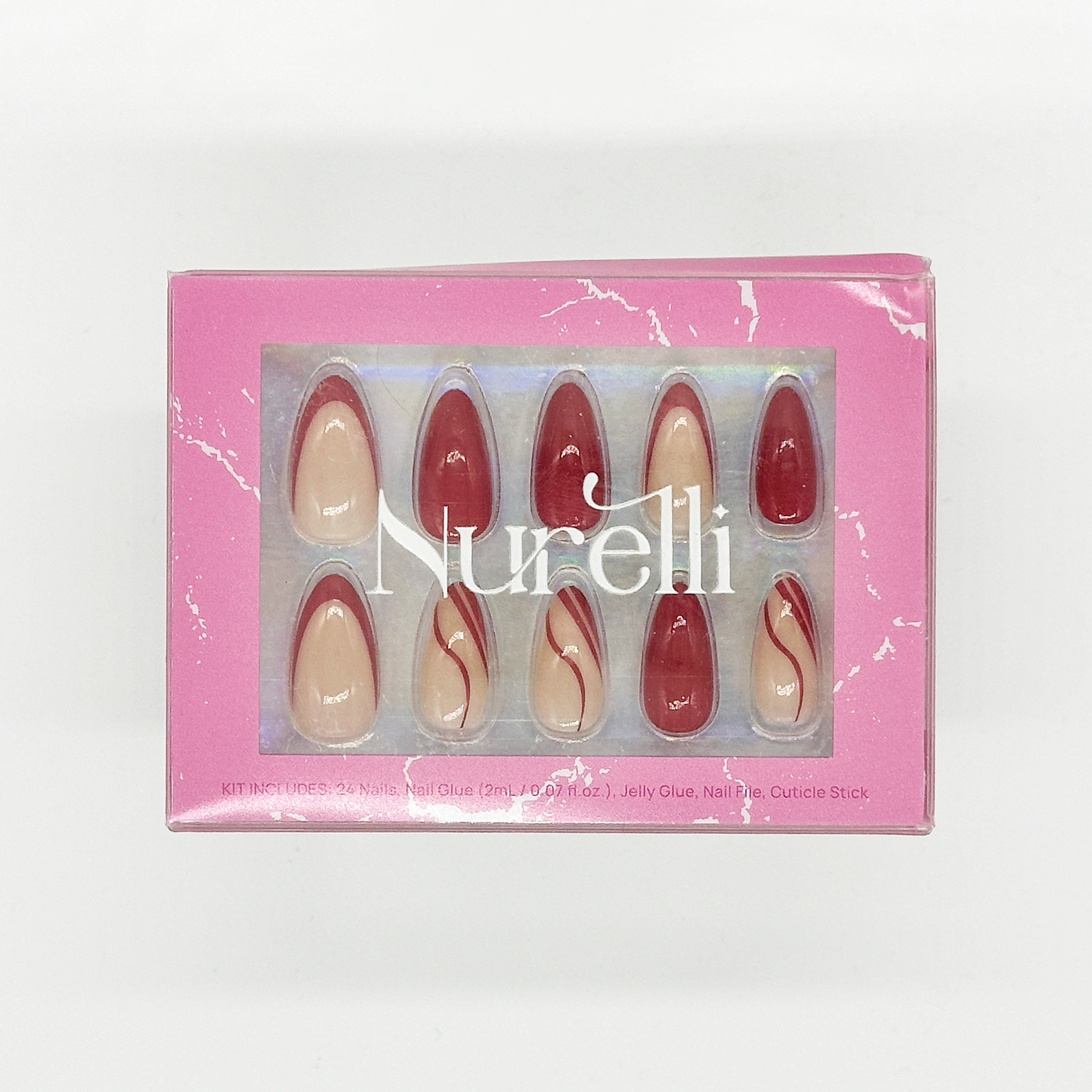 Ruby Swirls | 24pc Nail Set